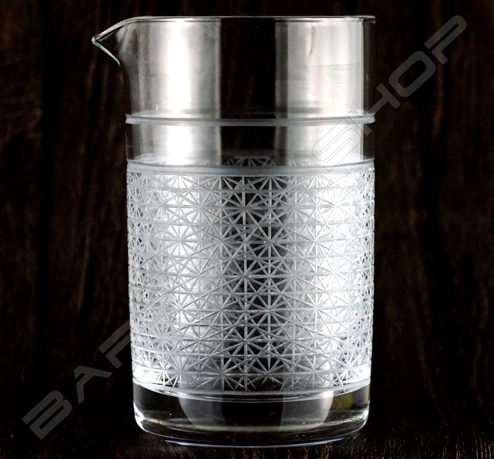 水晶攪拌杯 切子極致款630ml Crystal mixing glass (Extreme) H15cm