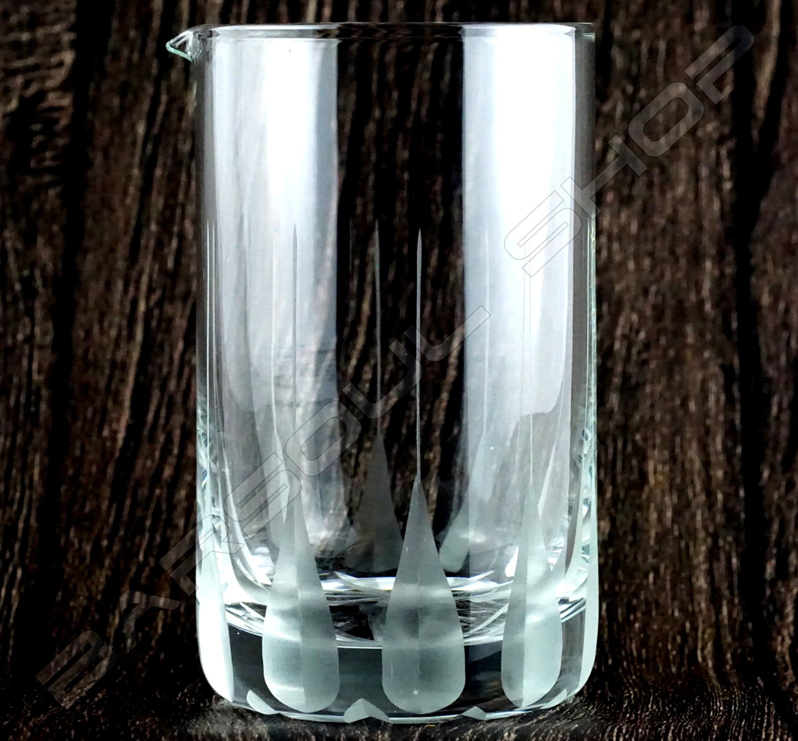 水晶攪拌杯 水滴紋 Crystal mixing glass Drop H15cm