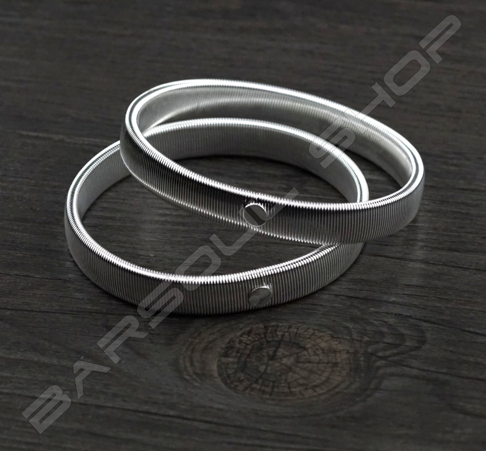 彈性金屬袖環組(銀色) Resilient metal sleeve garters(Silver)