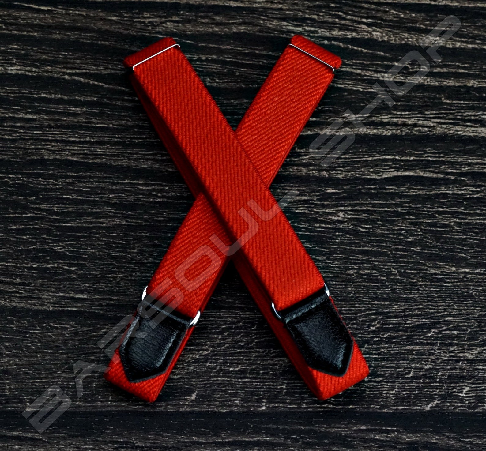 【日本直送】日式伸縮皮飾袖環(亮紅 Sleeve garters(D18)