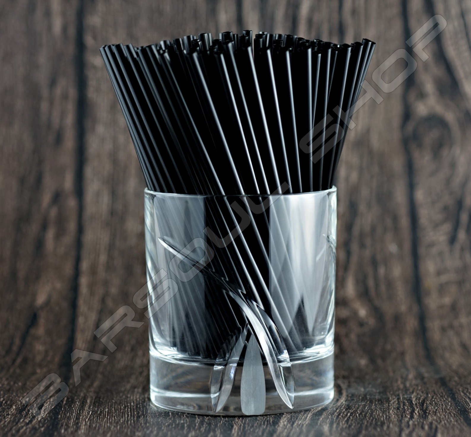 130mm黑色細吸管 Black cocktail straws