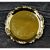 花邊鍍金杯墊(購買6個贈一個鍍金杯架) Lace plating coaster (gold)