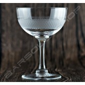 雕刻碟形香檳杯180ml 6pcs Engraved champagne Glass