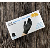 黑色彈性乳膠手套(一次性/L) Black latex gloves